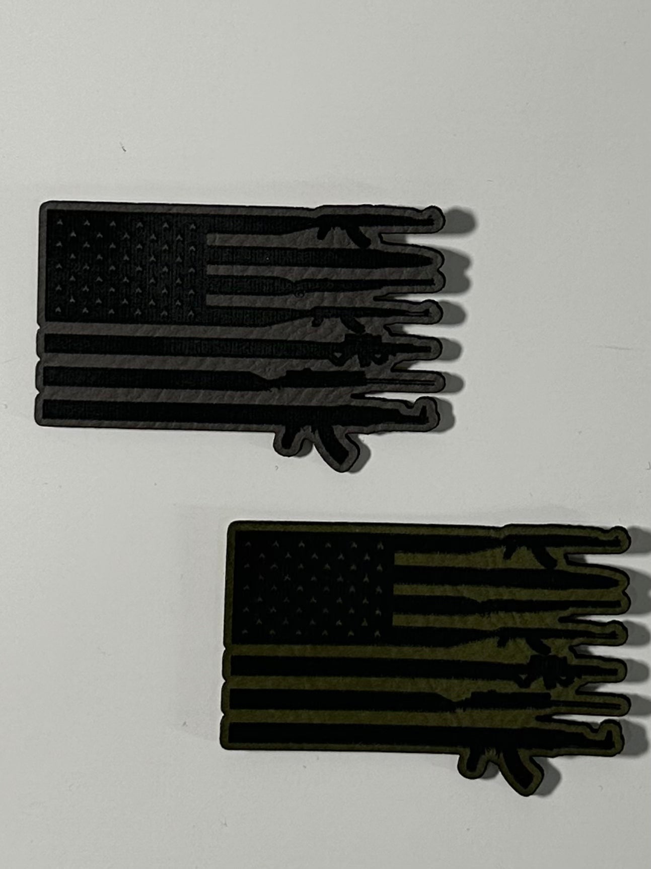 Pew Pew Flag Leatherette Patch