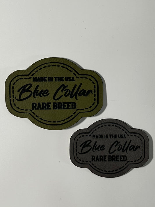 Rare Breed Blue Collar Leatherette Patch