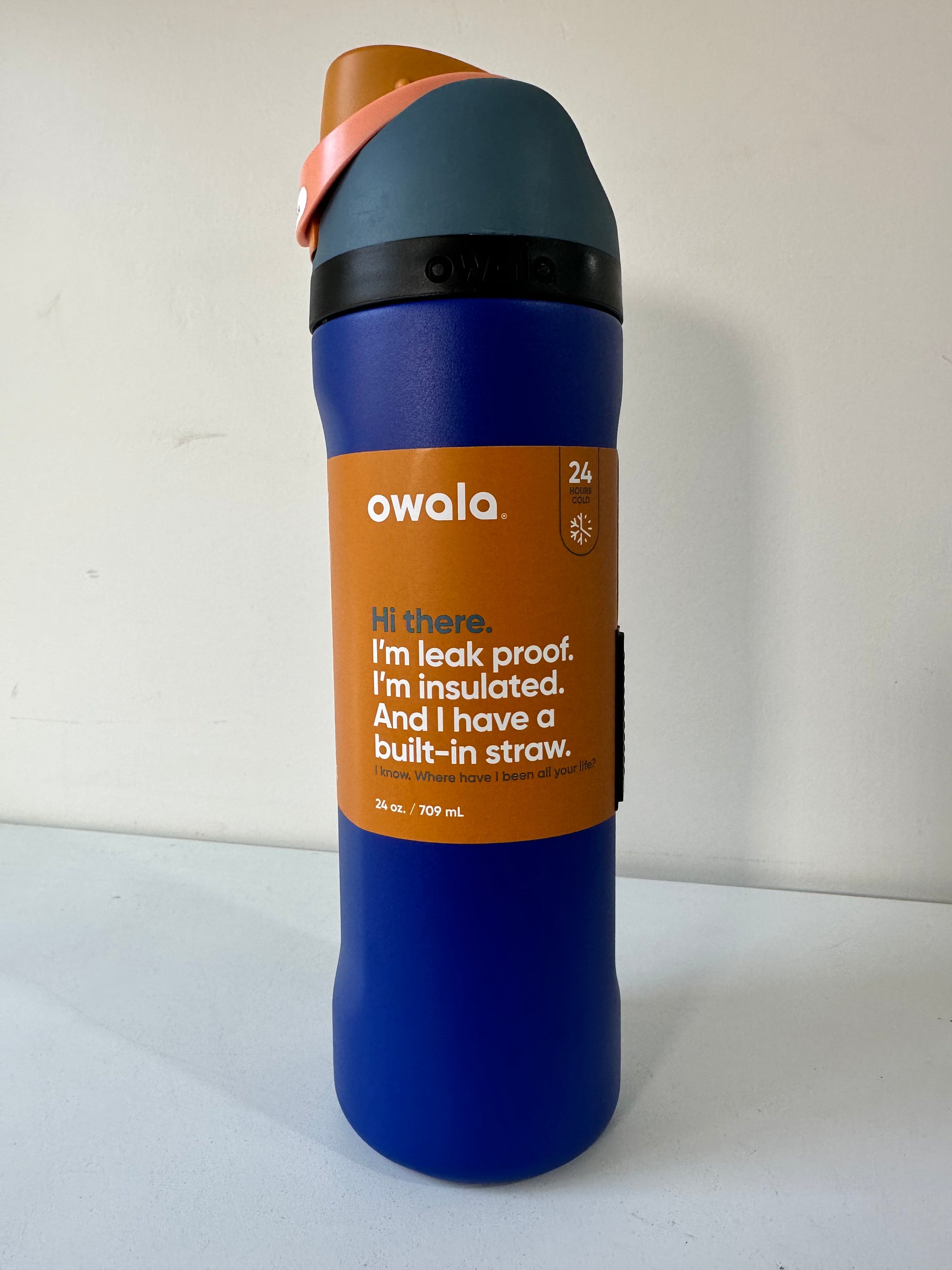 Owala FreeSip Stainless Steel Water Bottle / 24oz / Color: Shark
