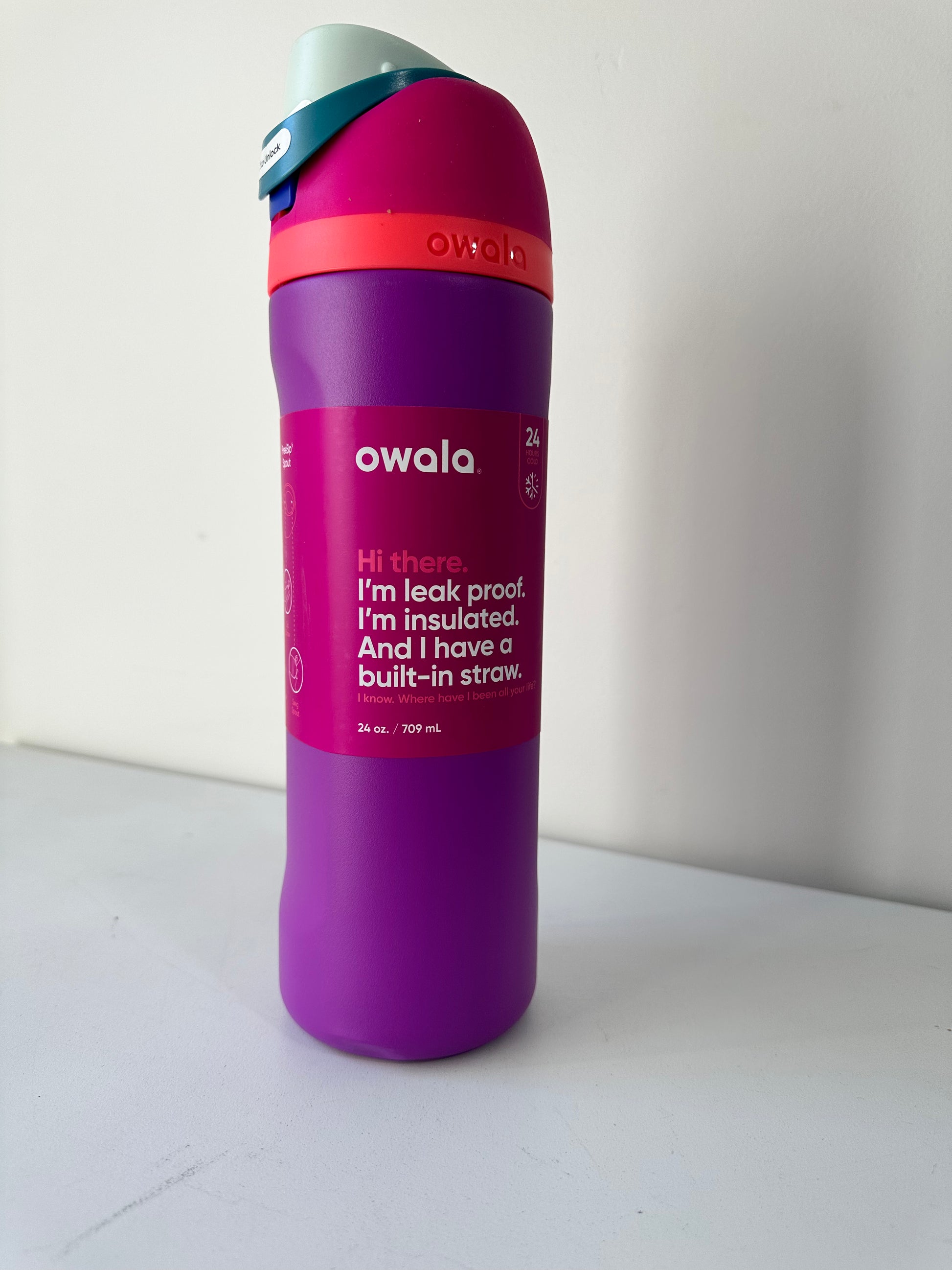 Owala Uo Exclusive Free Sip 24 oz. Water Bottle in Electric Violet at Urban Outfitters